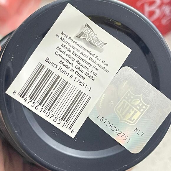 NFL Chicago Bears Navy Blue Logo Tumbler 500ml / 17oz Secure Travel Lid - Picture 8 of 9